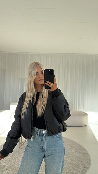 Weiche KunstlederJacke Black
