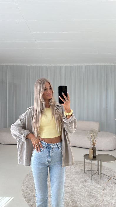 Musselinbluse Beige