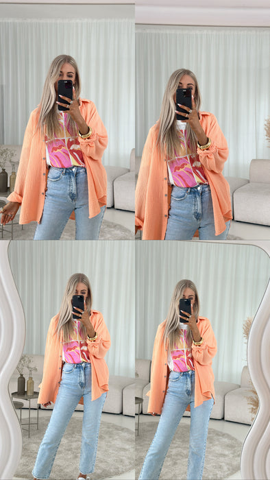 Musselinbluse Light Orange
