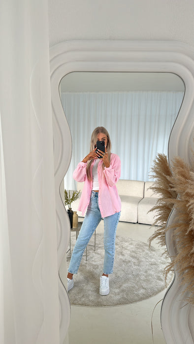 Musselinbluse Rosé Light