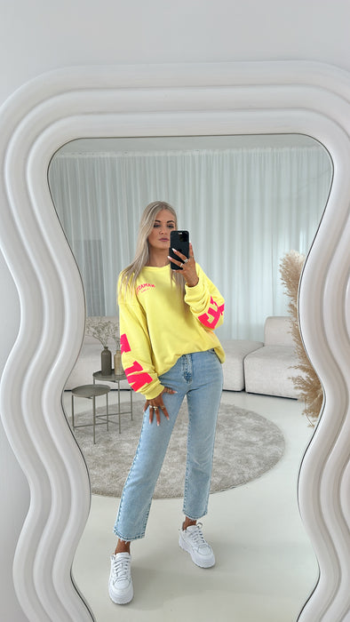 Sweatshirt Namaste Gelb/Neon