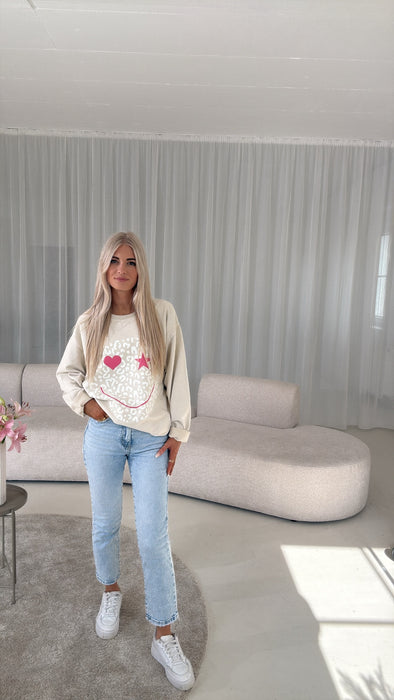 Sweater Smily Beige - Ohne Rückgaberecht