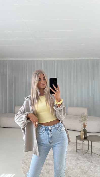 Musselinbluse Beige