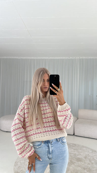 Pullover 18 Beige/Pink - Ohne Rückgaberecht