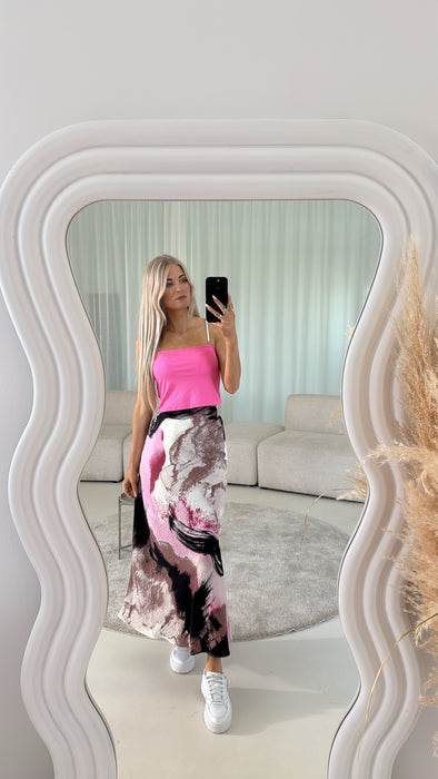 Top Pink mit Perlenträger - Ohne Rückgaberecht