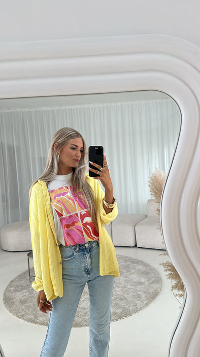 Musselinbluse Gelb