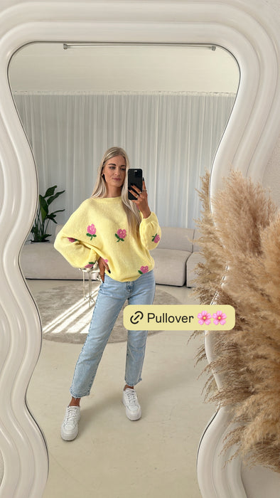 Pulli Flowers Gelb -Ohne Rückgaberecht