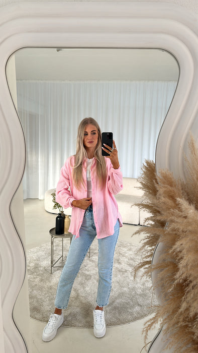Musselinbluse Rosé Light