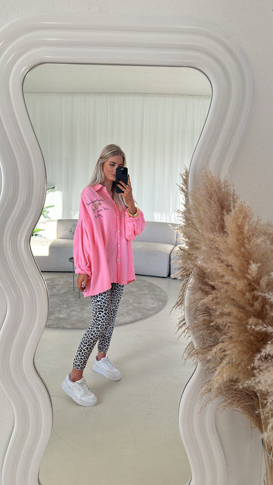 Musselinbluse Pink 16- Ohne Rückgaberecht