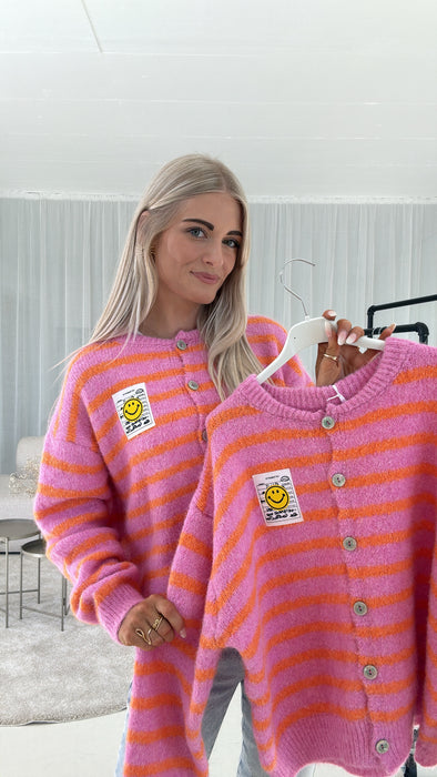 Cardigan Smily Pink/Orrange