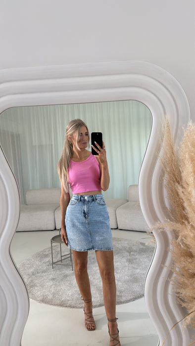 Blue Denim Jeansrock