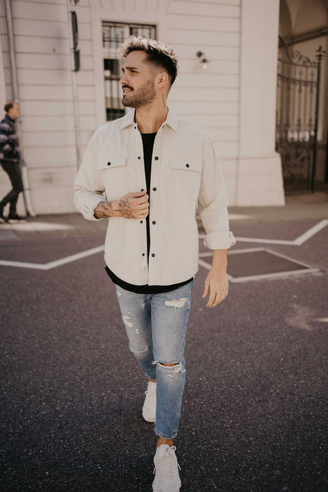 Hemdjacke Beige Melange