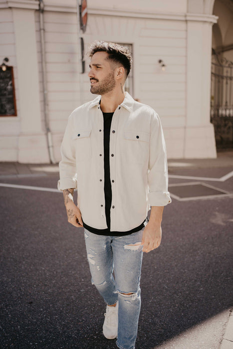 Hemdjacke Beige Melange
