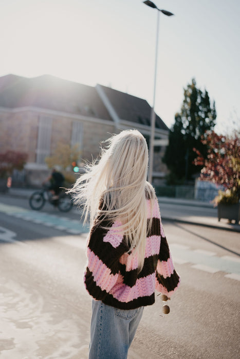 Cardigan Burgunder/Rosa