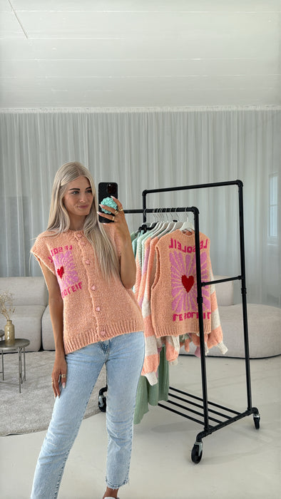 Weste Peach Hearts