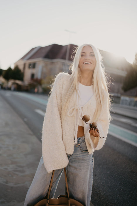Cardigan Bouclé Cardigan Cremé