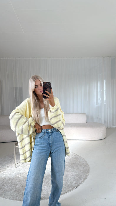 Cardigan Yellow/Braun