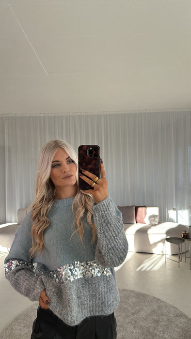 Pullover Glitzer Blue/Silber