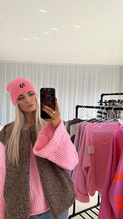 Mütze Leo Herz Pink- Ohne Rückgaberecht/Hygieneartikel