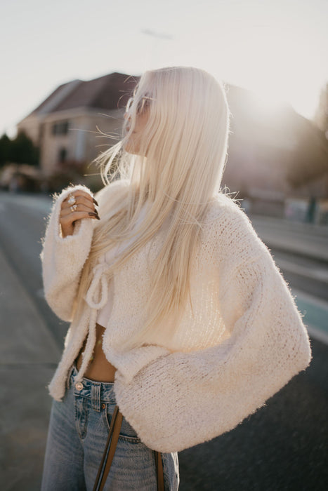 Cardigan Bouclé Cardigan Cremé