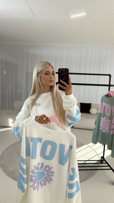 Sweater Devolution Weiß/Blue
