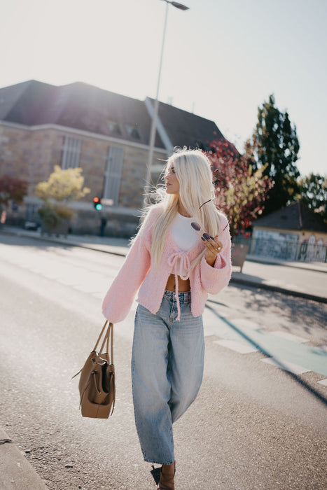 Cardigan Bouclé Cardigan soft Rosé