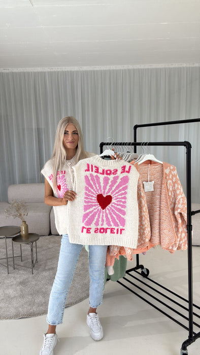 Weste Beige Hearts
