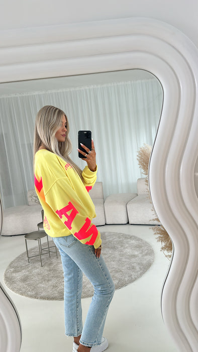 Sweatshirt Namaste Gelb/Neon