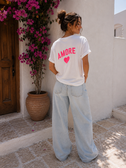 T-Shirt Amore Weiß- Ohne Rückgaberecht ✨