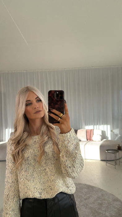 Pullover Glitzer Cream