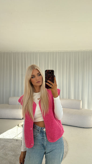 Teddyweste Pink