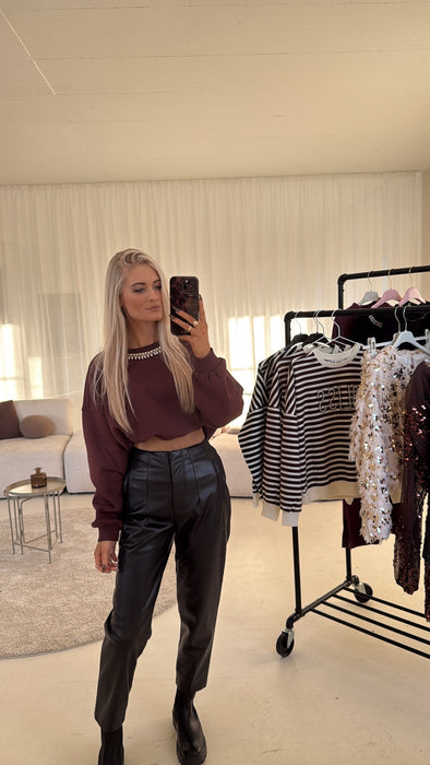 Sweater Weinrot mit Steinchen ✨