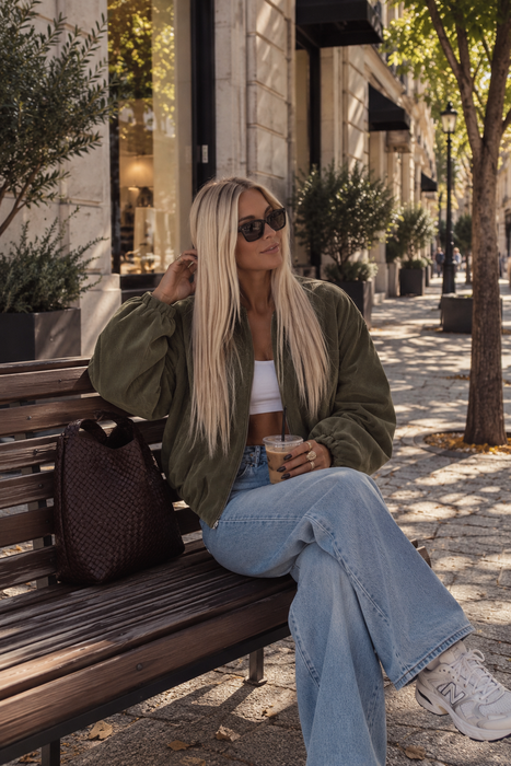 Cordjacke Khaki
