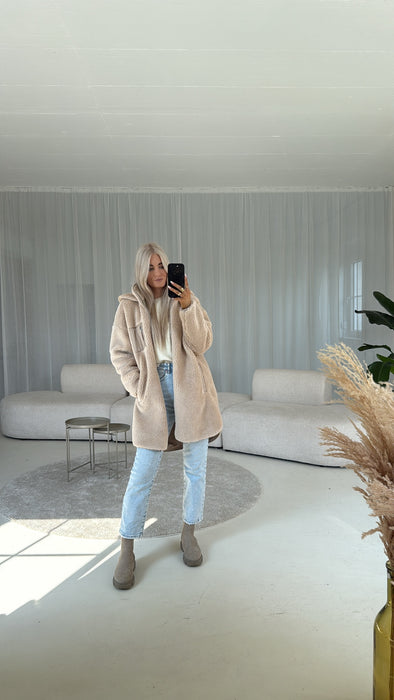 Teddy Jacke Beige