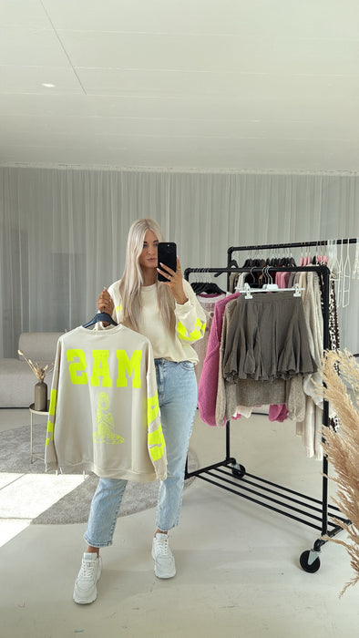 Sweatshirt Namaste Beige / Neon