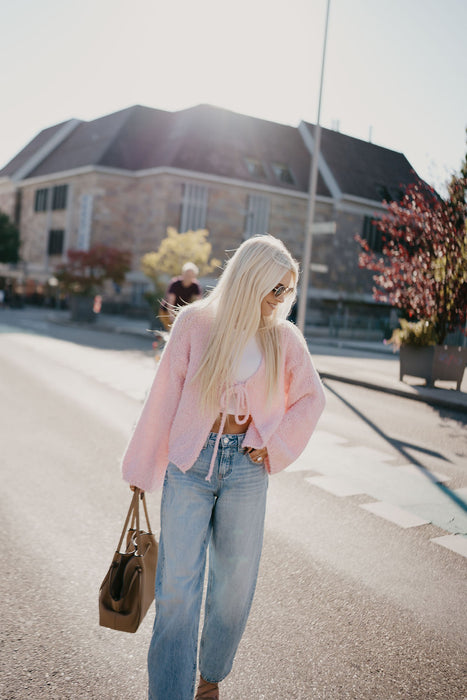 Cardigan Bouclé Cardigan soft Rosé