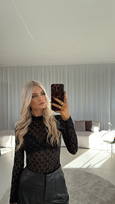 Glitzerbody Black
