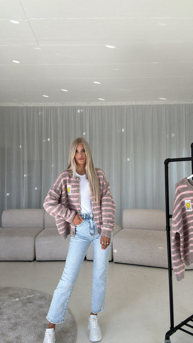 Smily Cardigan Taupe/Rosé