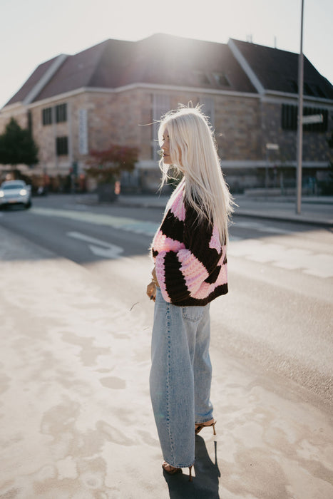 Cardigan Burgunder/Rosa