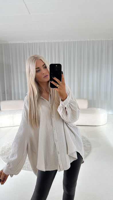 Musselinbluse BEIGE