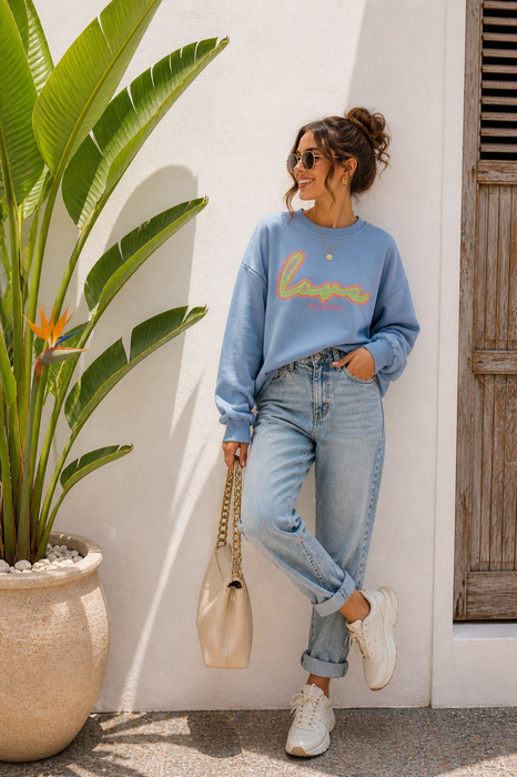Sweater Love Yourself Blau- Ohne Rückgaberecht
