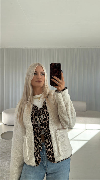 Cardigan Nude/Leo - Ohne Rückgaberecht