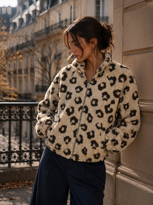 Teddyjacke Leo Beige