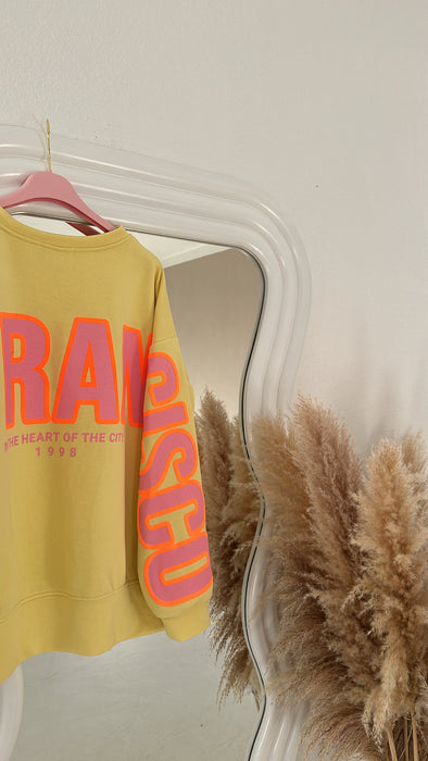 Sweatshirt San Francisco Gelb/Neon/Orange