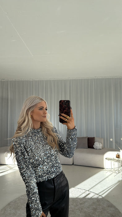 Longsleve Glitzer Grey