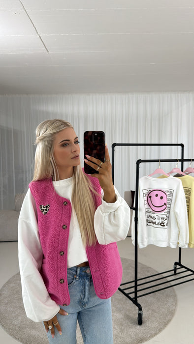 Teddyweste Pink Leo Herz