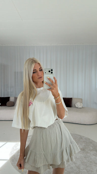 Musselin Skort Beige