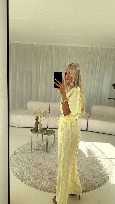 Musselin Hose light gelb