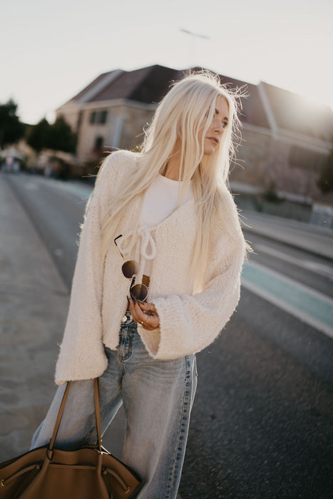 Cardigan Bouclé Cardigan Cremé