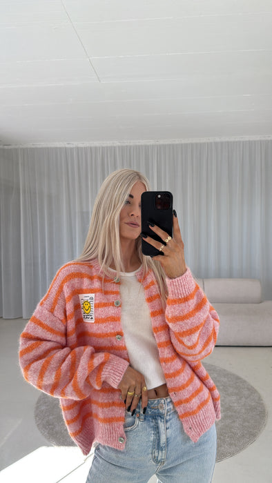 Smily Cardigan Rosa/Orange